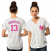 Women New York Yankees #13 Alex Rodriguez White Home 2016 Mother's Day Flexbase Collection Stitched Baseball Jersey Jiasu,baseball caps,new era cap wholesale,wholesale hats