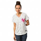 Women New York Yankees Customized White Home 2016 Mother's Day Flexbase Collection Stitched Baseball Jersey,baseball caps,new era cap wholesale,wholesale hats