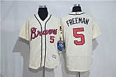 Atlanta Braves #5 Freddie Freeman Cream 2016 Flexbase Collection Stitched Jersey,baseball caps,new era cap wholesale,wholesale hats