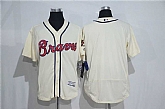 Atlanta Braves Customized Men's Cream 2016 Flexbase Collection Stitched Baseball Jersey,baseball caps,new era cap wholesale,wholesale hats