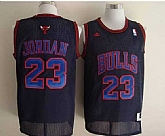 Chicago Bulls #23 Michael Jordan Black-Blue Swingman Stitched NBA Jersey,baseball caps,new era cap wholesale,wholesale hats