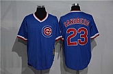 Chicago Cubs #23 Ryne Sandberg Mitchell And Ness Blue Stitched Pullover Jersey,baseball caps,new era cap wholesale,wholesale hats