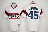 Chicago White Sox #45 Michael Jordan Mitchell And Ness 1983 White Stitched Baseball Jersey,baseball caps,new era cap wholesale,wholesale hats