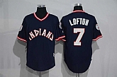Cleveland Indians #7 Kenny Lofton Navy Blue 1976 Turn Back The Clock Stitched MLB Jersey,baseball caps,new era cap wholesale,wholesale hats