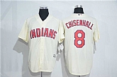 Cleveland Indians #8 Lonnie Chisenhall Cream New Cool Base Stitched Baseball Jersey,baseball caps,new era cap wholesale,wholesale hats