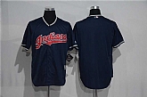 Cleveland Indians Customized Men's Navy Blue New Cool Base Stitched Baseball Jersey,baseball caps,new era cap wholesale,wholesale hats