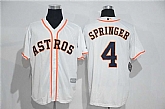 Houston Astros #4 George Springer White New Cool Base Stitched MLB Jersey,baseball caps,new era cap wholesale,wholesale hats