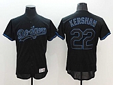 Los Angeles Dodgers #22 Clayton Kershaw Black Fashion Flexbase Collection Stitched Jersey,baseball caps,new era cap wholesale,wholesale hats