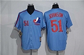 Montreal Expos #51 Johnson Mitchell And Ness Blue Stitched Jersey,baseball caps,new era cap wholesale,wholesale hats