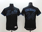 New York Mets #34 Noah Syndergaard Black Fashion Flexbase Collection Stitched Jersey,baseball caps,new era cap wholesale,wholesale hats