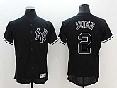 New York Yankees #2 Derek Jeter Black Fashion Flexbase Collection Stitched Jersey,baseball caps,new era cap wholesale,wholesale hats