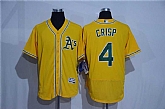 Oakland Athletics #4 Coco Crisp Yellow 2016 Flexbase Collection Stitched Baseball Jersey,baseball caps,new era cap wholesale,wholesale hats