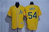 Oakland Athletics #54 Sonny Gray Yellow 2016 Flexbase Collection Stitched Baseball Jersey,baseball caps,new era cap wholesale,wholesale hats