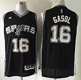 San Antonio Spurs #16 Gasol Black Road Stitched Jersey,baseball caps,new era cap wholesale,wholesale hats