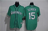 Seattle Mariners #15 Kyle Seager Green New Cool Base Stitched Baseball Jersey,baseball caps,new era cap wholesale,wholesale hats