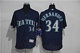 Seattle Mariners #34 Felix Hernandez Navy Blue 2016 Flexbase Collection Stitched Baseball Jersey,baseball caps,new era cap wholesale,wholesale hats