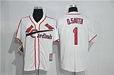 St. Louis Cardinals #1 Ozzie Smith Mitchell And Ness Cream Stitched Jersey,baseball caps,new era cap wholesale,wholesale hats