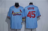 St. Louis Cardinals #45 Bob Gibson Mitchell And Ness Blue Stitched Pullover Jersey,baseball caps,new era cap wholesale,wholesale hats