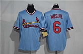 St. Louis Cardinals #6 Stan Musial Mitchell And Ness Blue Stitched Pullover Jersey,baseball caps,new era cap wholesale,wholesale hats