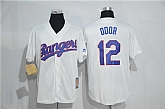 Texas Rangers #12 Rougned Odor Mitchell And Ness White Stitched Baseball Jersey,baseball caps,new era cap wholesale,wholesale hats