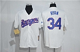 Texas Rangers #34 Nolan Ryan Mitchell And Ness White Stitched Baseball Jersey,baseball caps,new era cap wholesale,wholesale hats