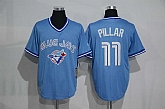 Toronto Blue Jays #11 Kevin Pillar Mitchell And Ness Light Blue Pullover Jersey,baseball caps,new era cap wholesale,wholesale hats