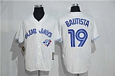 Toronto Blue Jays #19 Jose Bautista Mitchell And Ness White New Cool Base Stitched Jersey,baseball caps,new era cap wholesale,wholesale hats