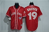 Toronto Blue Jays #19 Jose Bautista Red New Cool Base Stitched Baseball Jersey,baseball caps,new era cap wholesale,wholesale hats