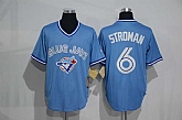 Toronto Blue Jays #6 Marcus Stroman Mitchell And Ness Light Blue Pullover Jersey,baseball caps,new era cap wholesale,wholesale hats