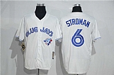 Toronto Blue Jays #6 Marcus Stroman Mitchell And Ness White New Cool Base Stitched Jersey,baseball caps,new era cap wholesale,wholesale hats