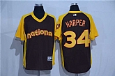 Washington Nationals #34 Bryce Harper Brown 2016 All Star National League Stitched Jersey,baseball caps,new era cap wholesale,wholesale hats