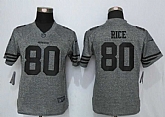 Women Limited Nike San Francisco 49ers #80 Rice Gray Stitched Gridiron Gray Stitched Jersey,baseball caps,new era cap wholesale,wholesale hats