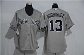 Women New York Yankees #13 Alex Rodriguez Gray New Cool Base Stitched Baseball Jersey,baseball caps,new era cap wholesale,wholesale hats