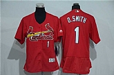 Women St. Louis Cardinals #1 Ozzie Smith Red 2016 Flexbase Collection Stitched Baseball Jersey,baseball caps,new era cap wholesale,wholesale hats