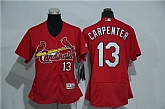 Women St. Louis Cardinals #13 Matt Carpenter Red 2016 Flexbase Collection Stitched Baseball Jersey,baseball caps,new era cap wholesale,wholesale hats