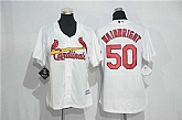 Women St. Louis Cardinals #50 Adam Wainwright White New Cool Base Stitched Baseball Jersey,baseball caps,new era cap wholesale,wholesale hats