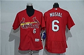 Women St. Louis Cardinals #6 Stan Musial Red 2016 Flexbase Collection Stitched Baseball Jersey,baseball caps,new era cap wholesale,wholesale hats