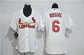 Women St. Louis Cardinals #6 Stan Musial White New Cool Base Stitched Jersey,baseball caps,new era cap wholesale,wholesale hats