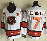 Boston Bruins #7 Phil Esposito White-Orange All Star CCM Throwback Stitched NHL Jersey,baseball caps,new era cap wholesale,wholesale hats