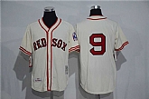Boston Red Sox #9 Ted Williams (No Name) Mitchell And Ness Cream Stitched Baseball Jersey,baseball caps,new era cap wholesale,wholesale hats