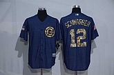 Chicago Cubs #12 Kyle Schwarber Denim Blue Camo Stitched Baseball Jersey,baseball caps,new era cap wholesale,wholesale hats