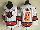 Detroit Red Wings #9 Gordie Howe White-Orange All Star CCM Throwback Stitched NHL Jersey,baseball caps,new era cap wholesale,wholesale hats