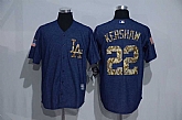 Los Angeles Dodgers #22 Clayton Kershaw Denim Blue Camo Stitched Baseball Jersey,baseball caps,new era cap wholesale,wholesale hats