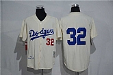 Los Angeles Dodgers #32 Sandy Koufax (No Name) Mitchell And Ness Cream Stitched Baseball Jersey,baseball caps,new era cap wholesale,wholesale hats