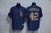 Los Angeles Dodgers #42 Jackie Robinson Denim Blue Camo Stitched Baseball Jersey,baseball caps,new era cap wholesale,wholesale hats