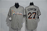 Miami Marlins #27 Giancarlo Stanton Gray New Cool Base Stitched Baseball Jersey,baseball caps,new era cap wholesale,wholesale hats