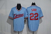 Minnesota Twins #22 Miguel Sano Mitchell And Ness Light Blue Stitched Pullover Jersey,baseball caps,new era cap wholesale,wholesale hats
