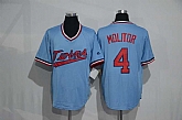 Minnesota Twins #4 Paul Molitor Mitchell And Ness Light Blue Stitched Pullover Jersey,baseball caps,new era cap wholesale,wholesale hats