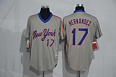 New York Mets #17 Keith Hernandez Mitchell And Ness Light Gray Stitched Pullover Jersey,baseball caps,new era cap wholesale,wholesale hats