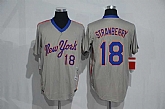 New York Mets #18 Darryl Strawberry Mitchell And Ness Light Gray Stitched Pullover Jersey,baseball caps,new era cap wholesale,wholesale hats